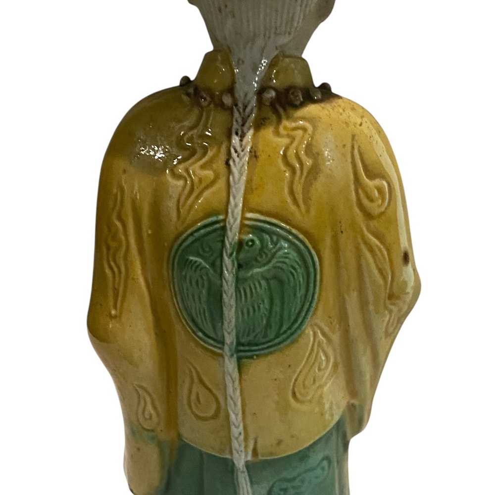 1900s Late Qing/Republic Chinese Mandarin Elderly Man Porcelain Figure - Picture 7 of 15